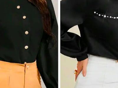 شومیز مشکی مجلسی؛ 15 مدل با جزئیات خاص و طراحی زیبا مناسب مجالس رسمی